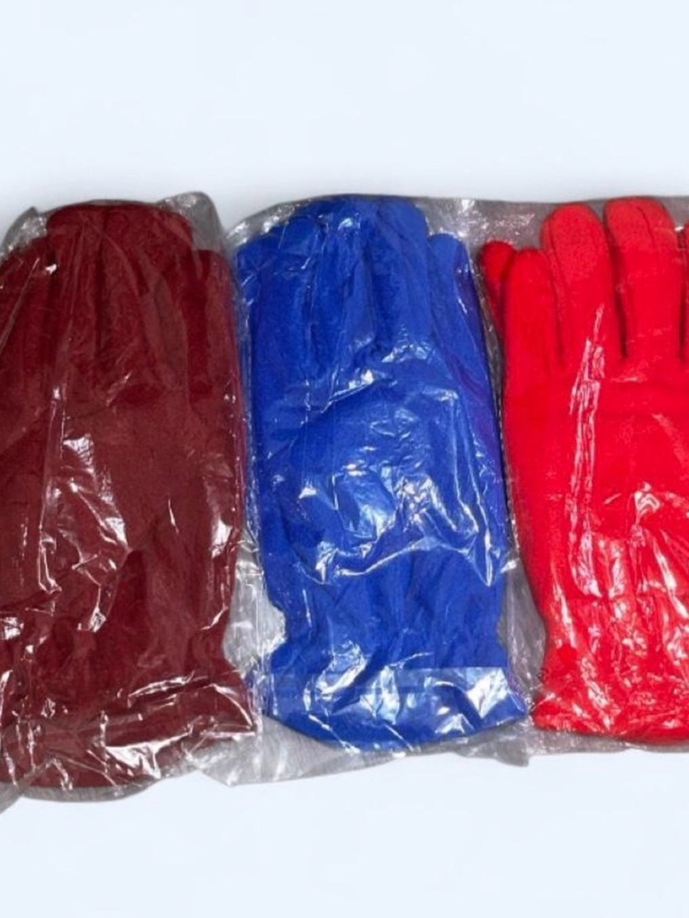 Assorted Gloves Set -Burgundy, Blue & Red - Picture 2 of 2
